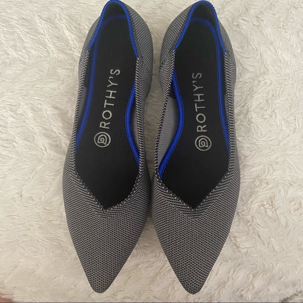 Rothy’s 7.5 The Point Cloud Grey Birdseye